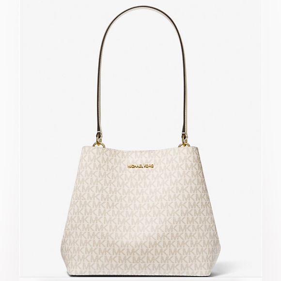 SOLD OUT ONLINE! Michael Kors MK Medium Signature Logo Shoulder Bag - Picture 2 of 3